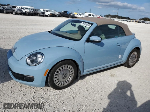 2015 Volkswagen Beetle 1.8T with VIN 3VW517AT6FM800888, listed as a Copart auction lot 76752664 with Not provided miles and Salvage title. Bid and sale history available at DreamBid. Image 1.