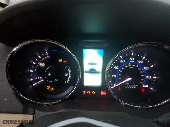 2013 Hyundai Sonata Hybrid with VIN KMHEC4A49DA081128, listed as a Copart auction lot 44517285 with 130,565 mi miles and Clean Title. Bid and sale history available at carsss.com. Image 9.