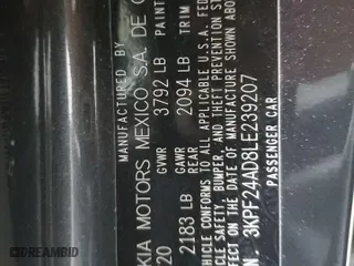 2020 Kia Forte LXS with VIN 3KPF24AD8LE239207, listed as a Copart auction lot 42025495 with 54,196 mi miles and Salvage Title. Bid and sale history available at carsss.com. Image 13.