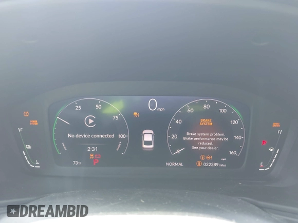 2023 Honda Accord Touring with VIN 1HGCY2F82PA029648, listed as a IAAI auction lot 42145629 with 22,289 mi miles and . Bid and sale history available at DreamBid. Image 7.