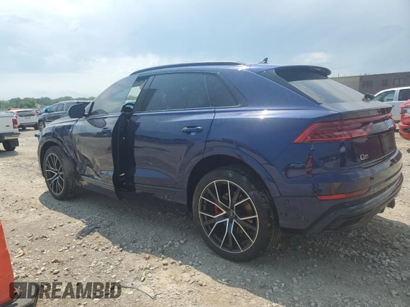 2020 Audi Q8 Premium Plus with VIN WA1EVAF11LD025333, listed as a Copart auction lot 65664624 with 58,913 mi miles and Salvage Title. Bid and sale history available at carsss.com. Image 2.
