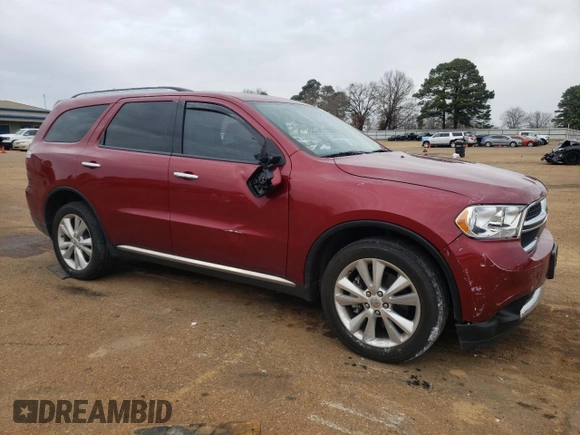 2013 Dodge Durango Crew with VIN 1C4SDHDT9DC658405, listed as a Copart auction lot 88593835 with 28,844 mi miles and Salvage title. Bid and sale history available at DreamBid. Image 4.