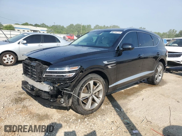 2021 Genesis GV80 with VIN KMUHBDSB5MU040461, listed as a Copart auction lot 59160715 with 62,296 mi miles and Salvage title. Bid and sale history available at DreamBid. Image 1.
