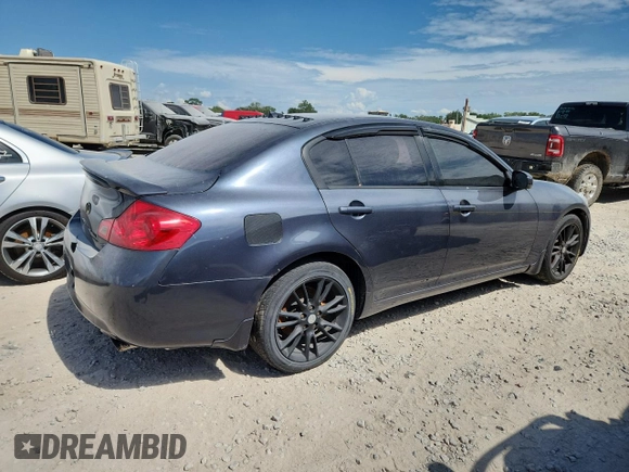 2008 Infiniti G35 Journey with VIN JNKBV61E58M224729, listed as a Copart auction lot 62152085 with 174,720 mi miles and Salvage title. Bid and sale history available at DreamBid. Image 3.
