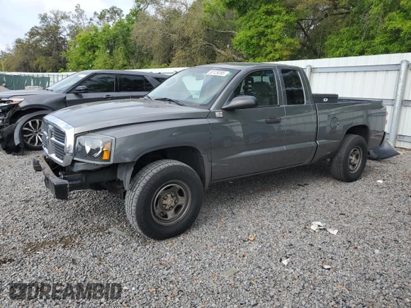 2005 Dodge Dakota ST with VIN 1D7HE22KX5S163304, listed as a Copart auction lot 50129285 with 166,216 mi miles and Salvage Title. Bid and sale history available at DreamBid. Image 1.