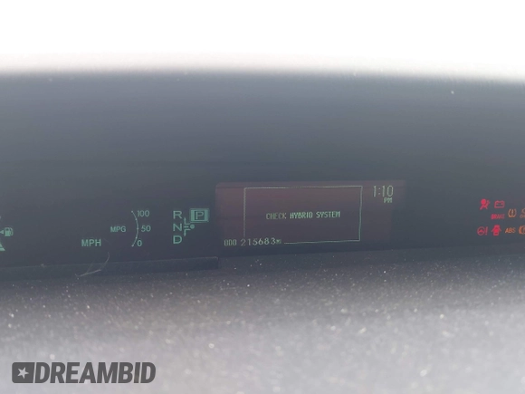 2011 Toyota Prius I z VIN JTDKN3DU5B5249781, wystawiony jako IAAI lot #42425049 z przebiegiem 215 683 mil mil oraz . Historia ofert i sprzedaży dostępna na DreamBid. Obrazek 7.