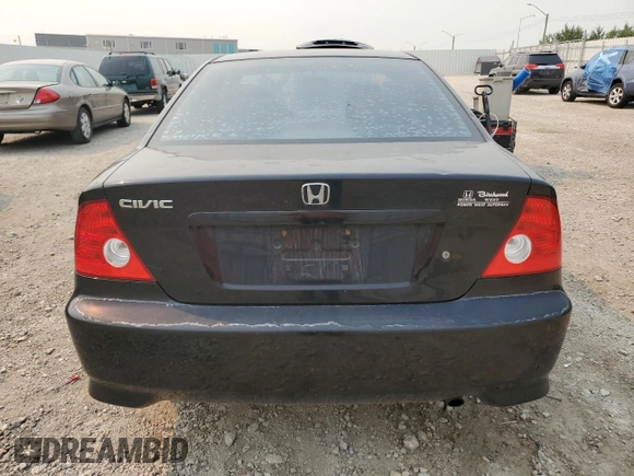 2004 Honda Civic LX with VIN 1HGEM225X4L805802, listed as a Copart auction lot 63594824 with 331,988 mi miles and Salvage Title. Bid and sale history available at DreamBid. Image 6.