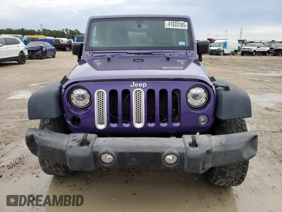 2018 Jeep Wrangler JK Unlimited Sport S with VIN 1C4BJWDG7JL907716, listed as a Copart auction lot 41833105 with 64,279 mi miles and Salvage Title. Bid and sale history available at carsss.com. Image 5.