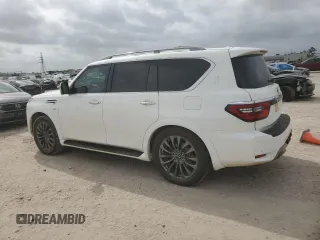 2021 Nissan Armada Platinum with VIN JN8AY2DBXM9791048, listed as a Copart auction lot 50686825 with 129,657 mi miles and Clean title. Bid and sale history available at DreamBid. Image 2.