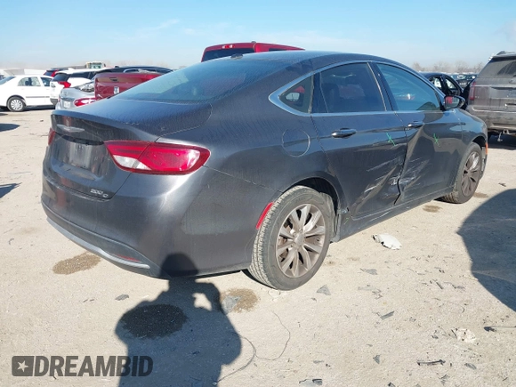 2015 Chrysler 200 C with VIN 1C3CCCCB8FN545379, listed as a IAAI auction lot 41646308 with 169,082 mi miles. Bid and sale history available at carsss.com. Image 4.