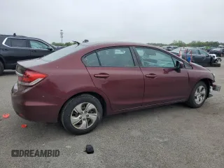 2015 Honda Civic LX with VIN 19XFB2F55FE277908, listed as a Copart auction lot 59077815 with 115,365 mi miles and Salvage title. Bid and sale history available at DreamBid. Image 3.