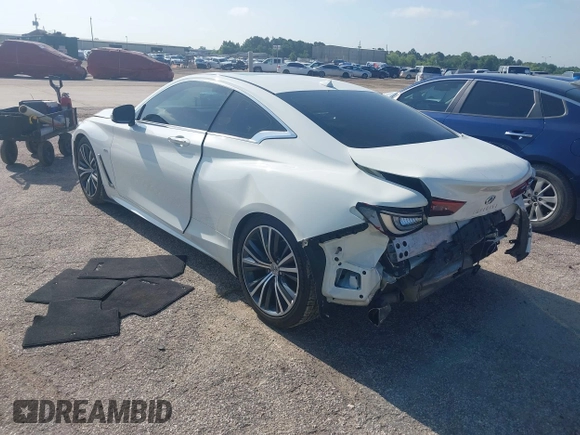 2018 Infiniti Q60 Sport with VIN JN1EV7EKXJM343325, listed as a IAAI auction lot 42364745 with 55,542 mi miles and . Bid and sale history available at DreamBid. Image 3.