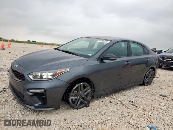 2021 Kia Forte GT-Line с VIN 3KPF34AD4ME405981, выставлен на аукционе Copart как лот 59432195 с пробегом 47 019 миль миль и Списание • Salvage title. История ставок и продаж доступна на DreamBid. Изображение 1.