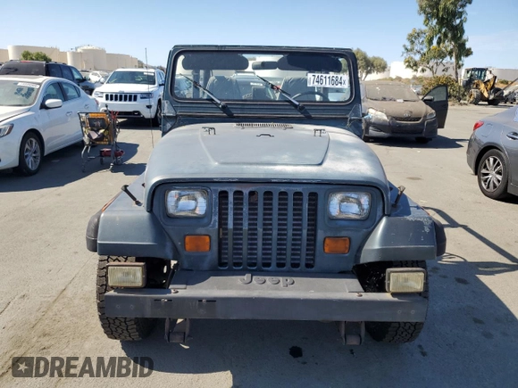 1994 Jeep Wrangler with VIN 1J4FY29S0RP422853, listed as a Copart auction lot 74611684 with 172,177 mi miles and Salvage Title. Bid and sale history available at carsss.com. Image 5.