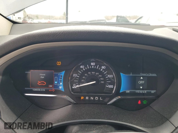 2015 Lincoln MKZ Hybrid with VIN 3LN6L2LU2FR629470, listed as a Copart auction lot 52722945 with 106,839 mi miles and Clean Title. Bid and sale history available at carsss.com. Image 9.