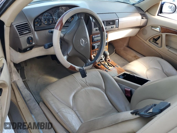 1999 Mercedes-Benz SL-Class with VIN WDBFA68F5XF177037, listed as a Copart auction lot 77098654 with 0 mi miles and Non Repairable. Bid and sale history available at carsss.com. Image 8.