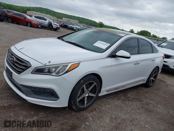2015 Hyundai Sonata Sport with VIN 5NPE34AF9FH110094, listed as a IAAI auction lot 42142628 with 77,603 mi miles and . Bid and sale history available at DreamBid. Image 17.