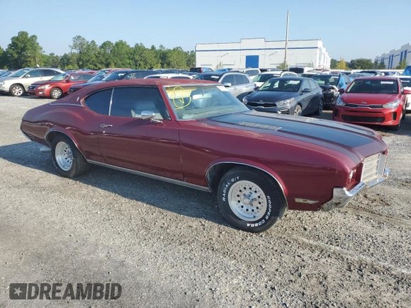 1971 Oldsmobile Cutlass with VIN 336871R112067, listed as a Copart auction lot 66771714 with 42,778 mi miles and Clean Title. Bid and sale history available at DreamBid. Image 4.