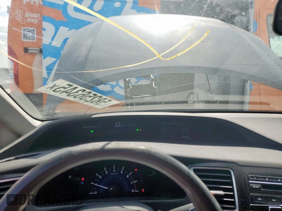 2013 Honda Civic LX z VIN 2HGFB2F50DH502593, wystawiony jako Copart lot #58256345 z przebiegiem 178 975 mil mil oraz Szkoda całkowita • Salvage title. Historia ofert i sprzedaży dostępna na DreamBid. Obrazek 9.