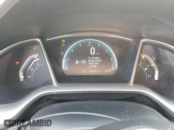 2016 Honda Civic EX with VIN 2HGFC2F74GH561164, listed as a Copart auction lot 54536215 with 86,445 mi miles and Salvage Title. Bid and sale history available at DreamBid. Image 9.