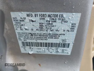 2008 Ford Escape Limited with VIN 1FMCU04178KE82143, listed as a IAAI auction lot 42297792 with 352,516 mi miles and . Bid and sale history available at DreamBid. Image 9.