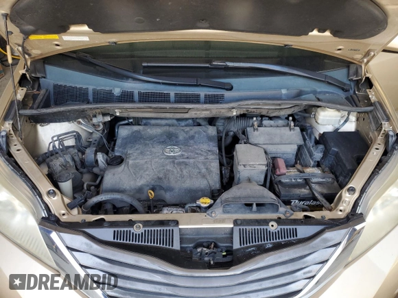 2011 Toyota Sienna XLE with VIN 5TDDK3DC7BS009764, listed as a Copart auction lot 59179775 with 197,145 mi miles and Salvage title. Bid and sale history available at DreamBid. Image 12.