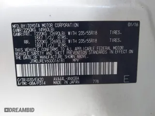 2016 Toyota RAV4 Hybrid Limited with VIN JTMDJREV6GD016181, listed as a IAAI auction lot 41616922 with 95,037 mi miles. Bid and sale history available at carsss.com. Image 9.