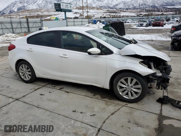 2016 Kia Forte LX with VIN KNAFX4A69G5563896, listed as a Copart auction lot 45729555 with 0 mi miles and Salvage Title. Bid and sale history available at carsss.com. Image 4.