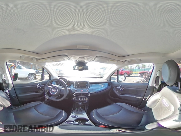 2017 FIAT 500X Lounge with VIN ZFBCFYDB0HP601372, listed as a Copart auction lot 56593345 with 44,962 mi miles and Salvage title. Bid and sale history available at DreamBid. Image 15.