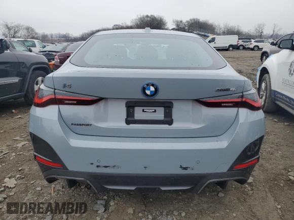 2023 BMW i4 eDrive40 with VIN WBY73AW08PFN76248, listed as a Copart auction lot 42501884 with 12,173 mi miles. Bid and sale history available at carsss.com. Image 6.