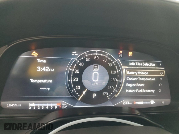 2024 Cadillac CT5 Premium Luxury with VIN 1G6DN5RK1R0119535, listed as a Copart auction lot 55087825 with 16,459 mi miles and Salvage Title. Bid and sale history available at DreamBid. Image 9.