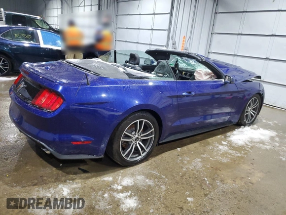2015 Ford Mustang EcoBoost Premium z VIN 1FATP8UH2F5387031, wystawiony jako Copart lot #46362525 z przebiegiem Nie podano mil oraz Szkoda całkowita • Salvage title. Historia ofert i sprzedaży dostępna na DreamBid. Obrazek 3.