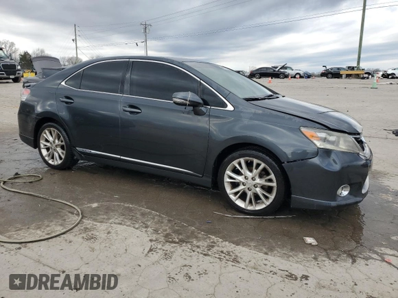 2010 Lexus HS 250h with VIN JTHBB1BA2A2000939, listed as a Copart auction lot 43971425 with 241,565 mi miles and Salvage Title. Bid and sale history available at DreamBid. Image 4.