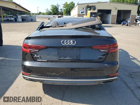 2019 Audi A4 Premium Plus with VIN WAUENAF46KN006119, listed as a Copart auction lot 59514705 with Not provided miles and Salvage title. Bid and sale history available at DreamBid. Image 6.