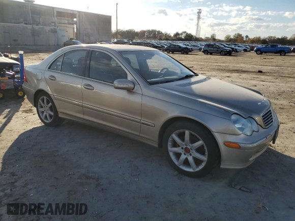2003 Mercedes-Benz C 230 Kompressor with VIN WDBRF40J43F413609, listed as a Copart auction lot 78871514 with 175,748 mi miles and Salvage Title. Bid and sale history available at DreamBid. Image 4.