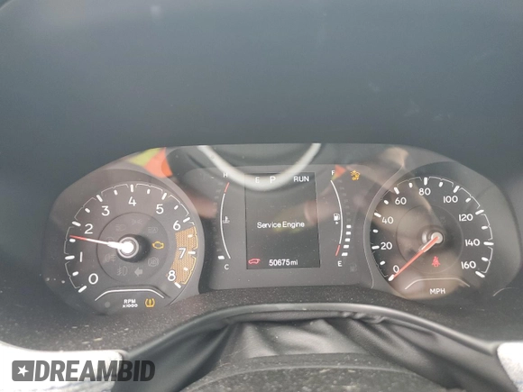 2022 Jeep Compass Latitude with VIN 3C4NJDBB3NT158254, listed as a Copart auction lot 57141855 with 50,675 mi miles and Salvage title. Bid and sale history available at DreamBid. Image 9.