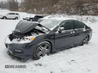 2017 Honda Accord Sedan Sport with VIN 1HGCR2F57HA186841, listed as a Copart auction lot 43878395 with 94,580 mi miles and Non Repairable. Bid and sale history available at carsss.com. Image 1.