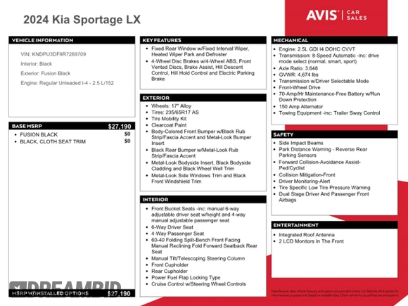 2024 Kia Sportage LX with VIN KNDPU3DF8R7269709, listed as a Copart auction lot 51745065 with 25,805 mi miles and Non Repairable. Bid and sale history available at carsss.com. Image 13.