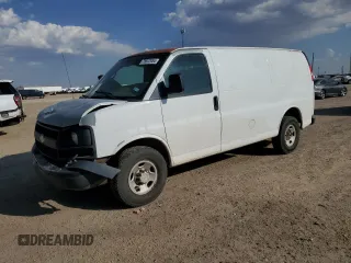 2008 Chevrolet Express Cargo Van with VIN 1GCGG25C981153233, listed as a Copart auction lot 75622054 with 242,920 mi miles and Salvage Title. Bid and sale history available at carsss.com. Image 1.