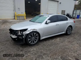 2012 Hyundai Genesis 5.0L with VIN KMHGC4DH3CU185361, listed as a Copart auction lot 85022214 with 198,807 mi miles and Salvage Title. Bid and sale history available at carsss.com. Image 1.