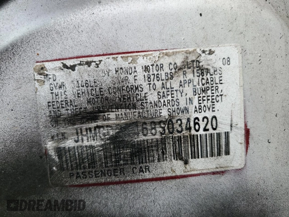 2008 Honda Fit with VIN JHMGD37468S034620, listed as a Copart auction lot 85888154 with 384,228 mi miles and Salvage Title. Bid and sale history available at carsss.com. Image 14.