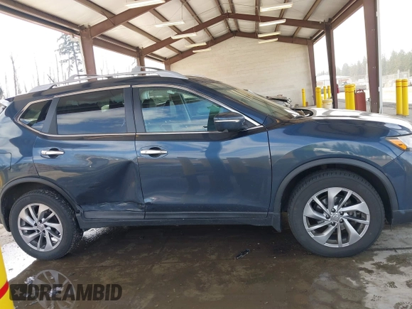 2015 Nissan Rogue SL with VIN 5N1AT2MV7FC916285, listed as a IAAI auction lot 41891874 with 102,105 mi miles. Bid and sale history available at carsss.com. Image 13.