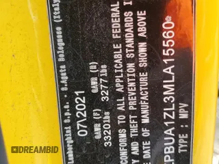 2021 Lamborghini Urus z VIN ZPBUA1ZL3MLA15560, wystawiony jako Copart lot #87871715 z przebiegiem 30 693 mil mil oraz Nie do naprawy • Non repairable. Historia ofert i sprzedaży dostępna na DreamBid. Obrazek 12.