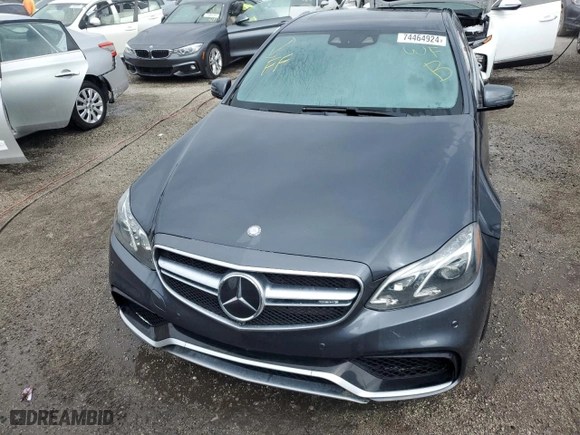 2014 Mercedes-Benz E-Class E 63 AMG S-Model with VIN WDDHF7GB5EB032039, listed as a Copart auction lot 74464924 with 0 mi miles and Salvage Title. Bid and sale history available at carsss.com. Image 5.