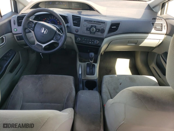 2012 Honda Civic Sdn LX with VIN 19XFB2F56CE391105, listed as a Copart auction lot 52382925 with 96,085 mi miles and Salvage Title. Bid and sale history available at carsss.com. Image 8.