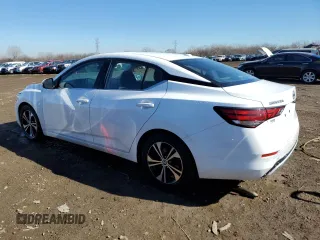 2021 Nissan Sentra SV with VIN 3N1AB8CV6MY263418, listed as a Copart auction lot 46242745 with 56,746 mi miles and Salvage Title. Bid and sale history available at carsss.com. Image 2.