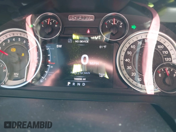 2016 Ram 1500 Lone Star with VIN 1C6RR6LT9GS241521, listed as a IAAI auction lot 41415897 with 168,896 mi miles. Bid and sale history available at carsss.com. Image 7.