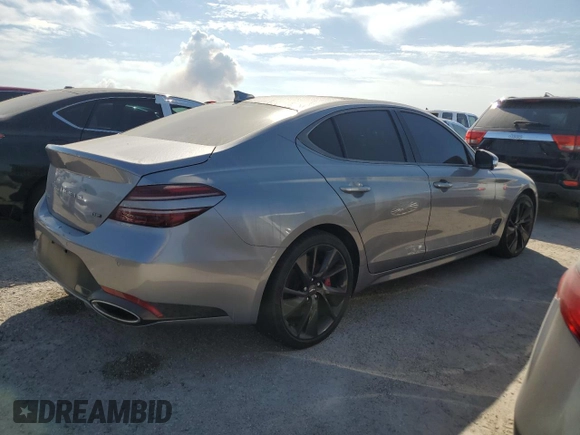 2023 Genesis G70 3.3T with VIN KMTG54TE6PU128438, listed as a Copart auction lot 74662524 with 0 mi miles and Non Repairable. Bid and sale history available at carsss.com. Image 3.