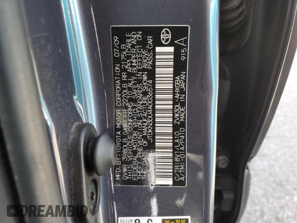 2010 Toyota Prius II with VIN JTDKN3DU4A0036574, listed as a Copart auction lot 56780145 with 204,102 mi miles and Clean Title. Bid and sale history available at DreamBid. Image 13.