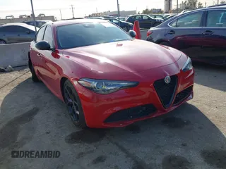 2020 Alfa Romeo Giulia with VIN ZARFAMAN3L7636390, listed as a IAAI auction lot 41356979 with 24,411 mi miles. Bid and sale history available at carsss.com. Image 1.